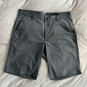 Dunning Men's Heathered Gray/Blue Golf Shorts 10”